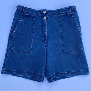Vintage High Rise Denim Mom Shorts